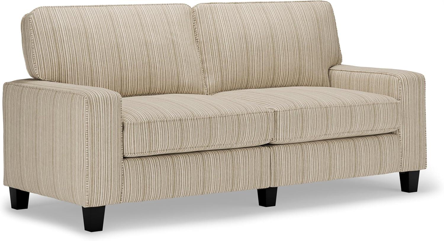 Serta Palisades 73" Track Arm Sofa, Easy Care Fabric, Soft Pillow Back, Pocket Coil Seat Cushions