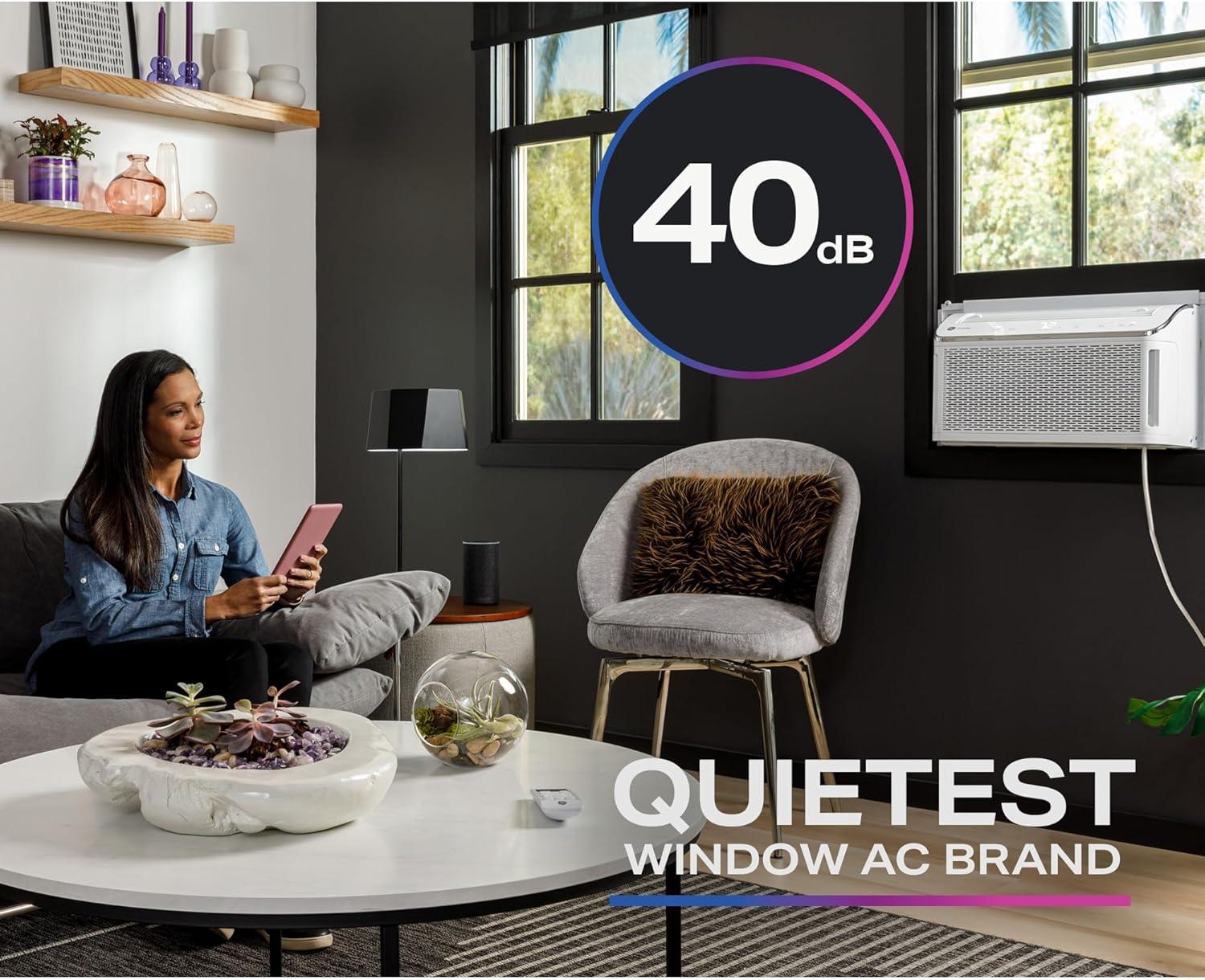 GE Profile 6,200 BTU Smart Ultra Quiet Window Air Conditioner for Small Rooms up to 250 sq. ft.