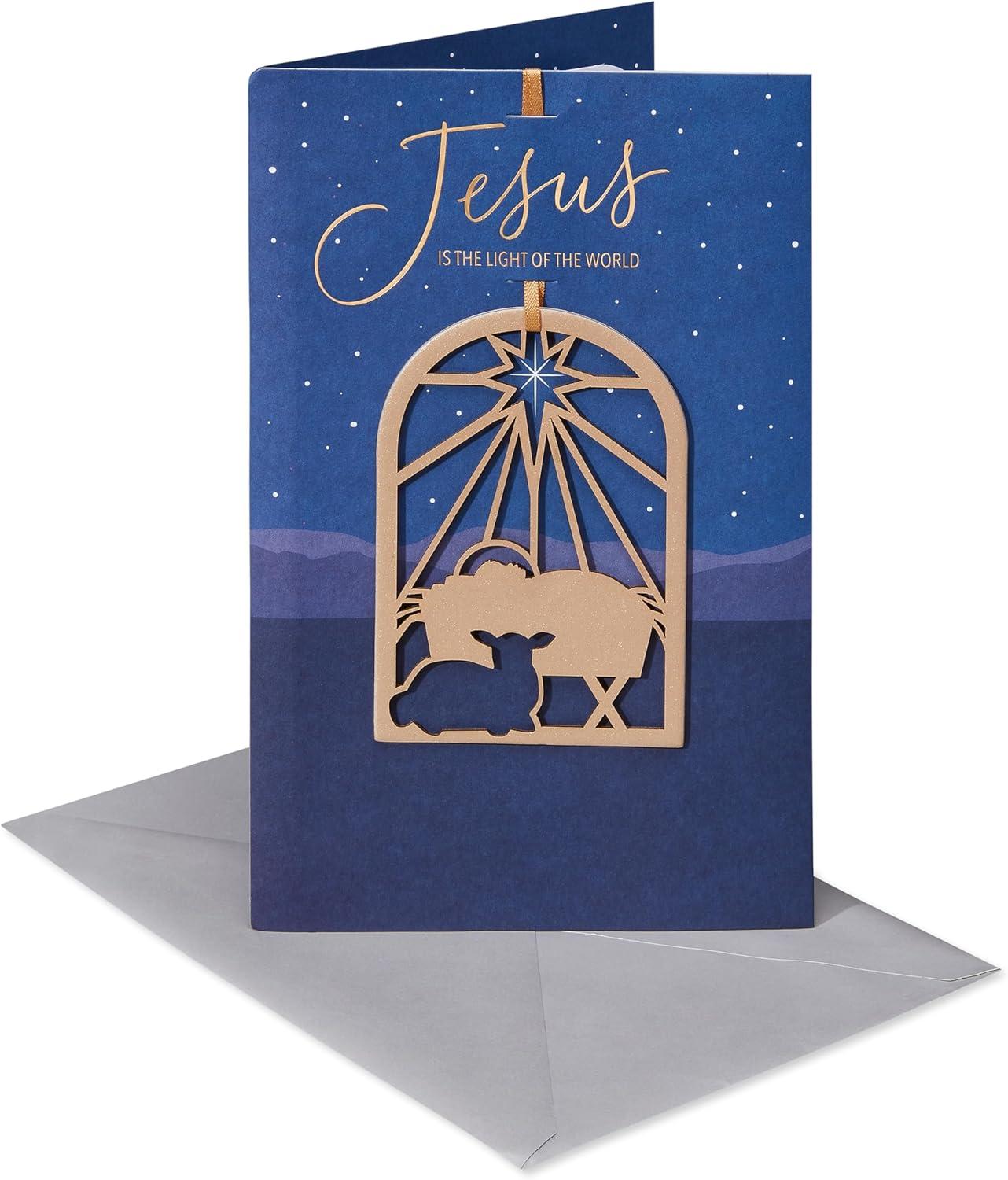 American Greetings Religious Christmas Card with Ornament Keepsake (The Blessings of This Holy Season)
