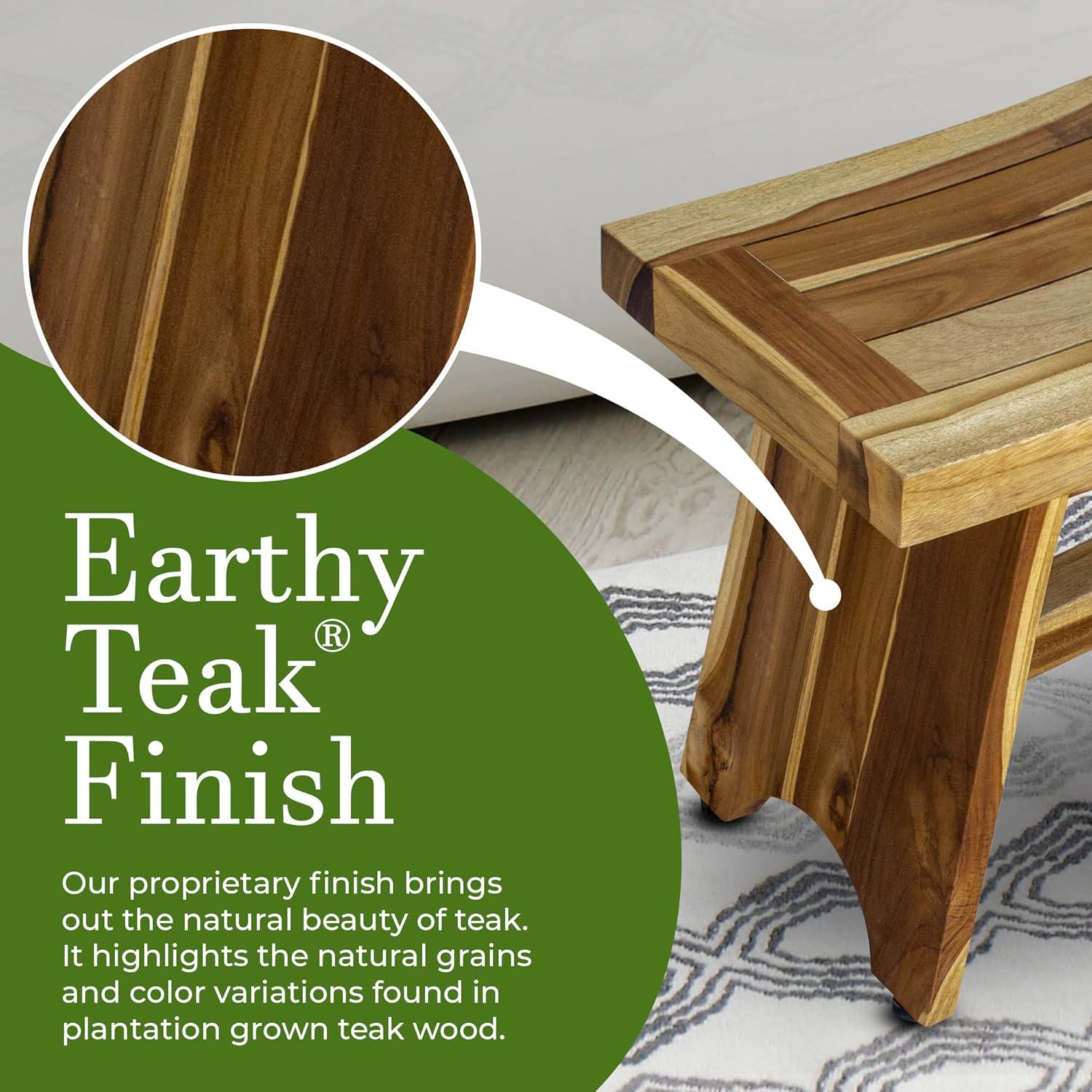 EcoDecors EarthyTeak - Serenity 24'' W Teak Shower Bench