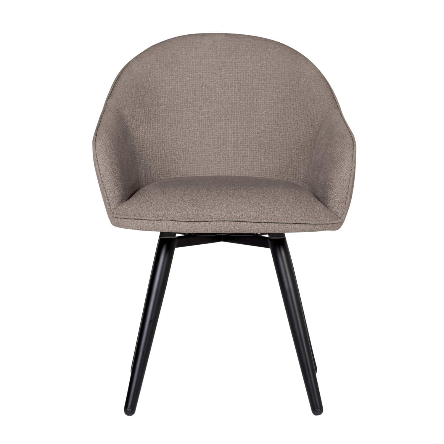 Dome Swivel Armchair Tan - Studio Designs Home: Metal Frame, Polyester Upholstery, Office Use