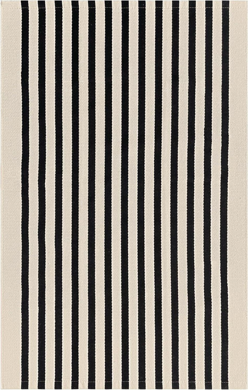 IOHOUZE Navy and White Striped Rug 2'x3' Front Door Rugs, Small Washable Area Rug for Front Porch, Spring Summer Doormats Outdoor Indoor, Cotton Rugs for Entryway Porch Entrance