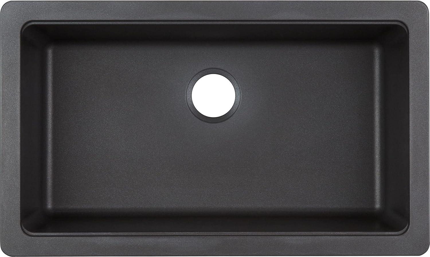 Totten Black Granite 33" Farmhouse Single Basin Kitchen Sink