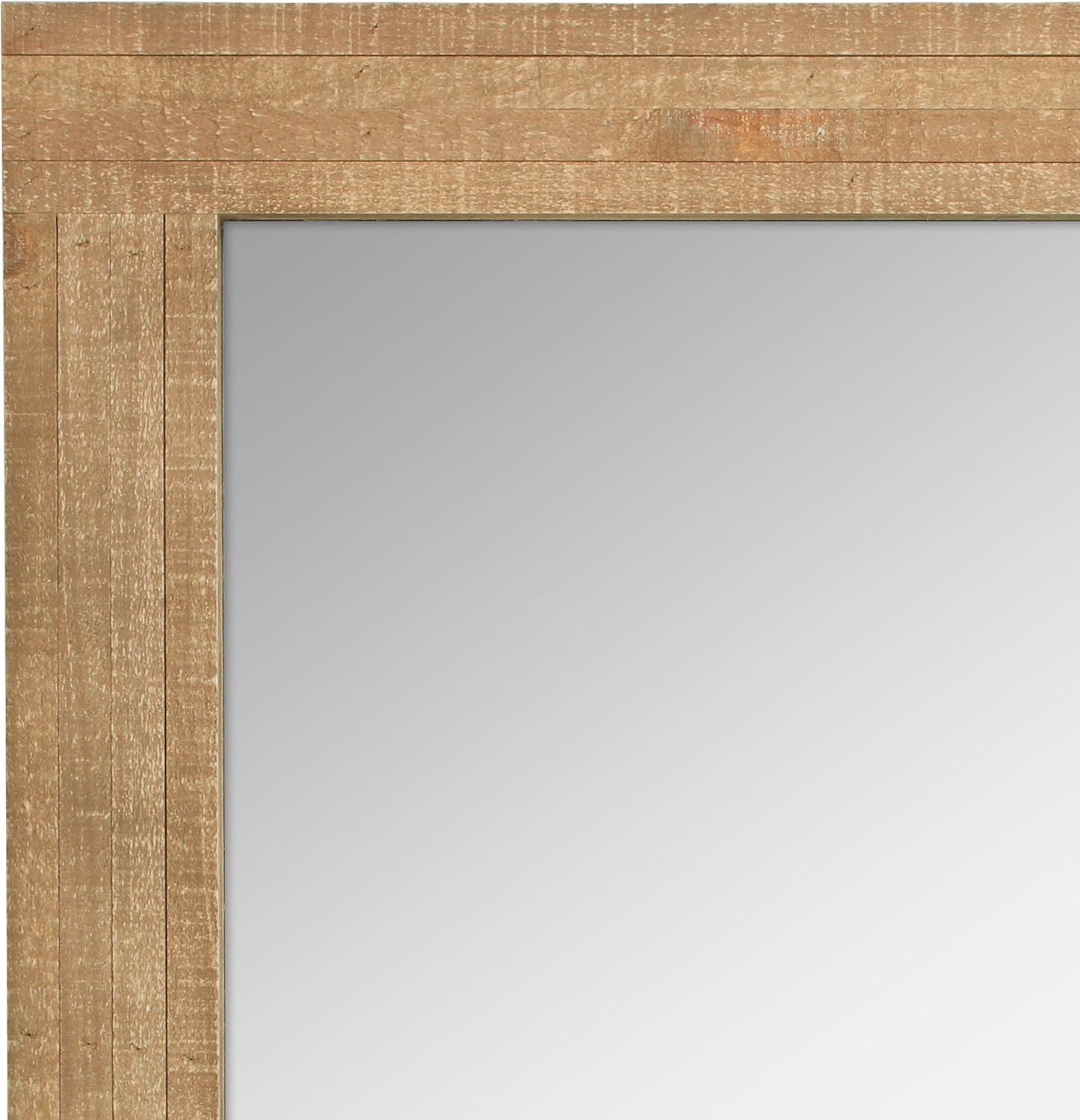 Rectangle Worn Wood Decorative Wall Mirror - Stonebriar Collection