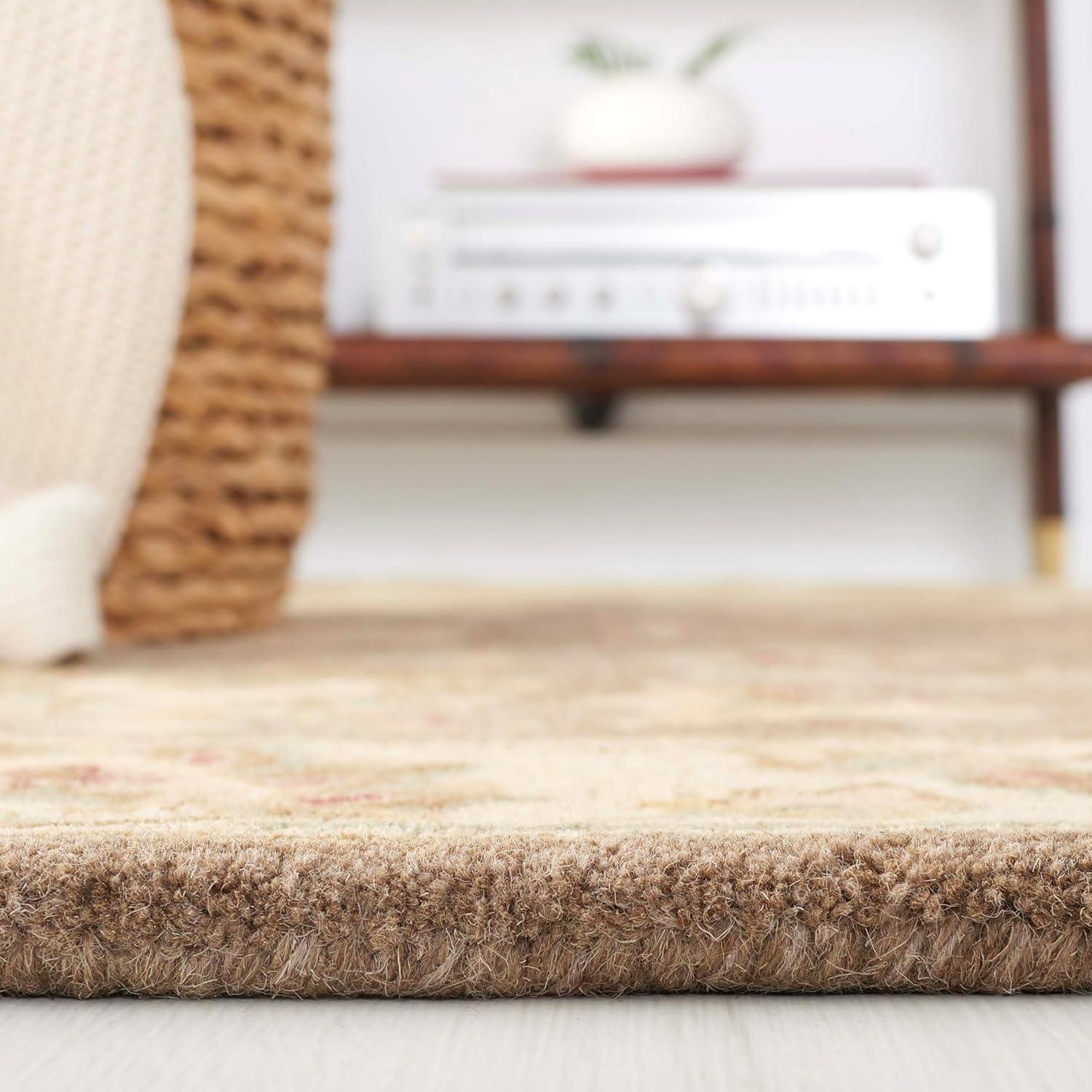 Heritage HG343 Hand Tufted Area Rug - Red/Gold - 6' Round - Safavieh.