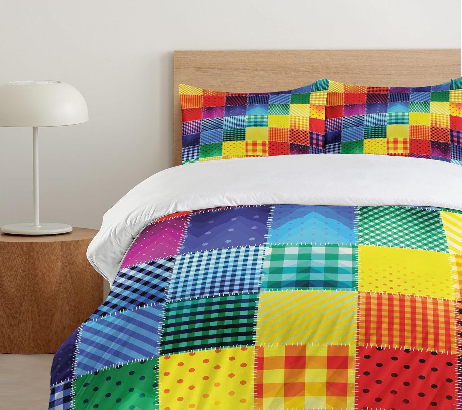 Farmhouse Modern & Contemporary Geometric Shapes Duvet Cover Set