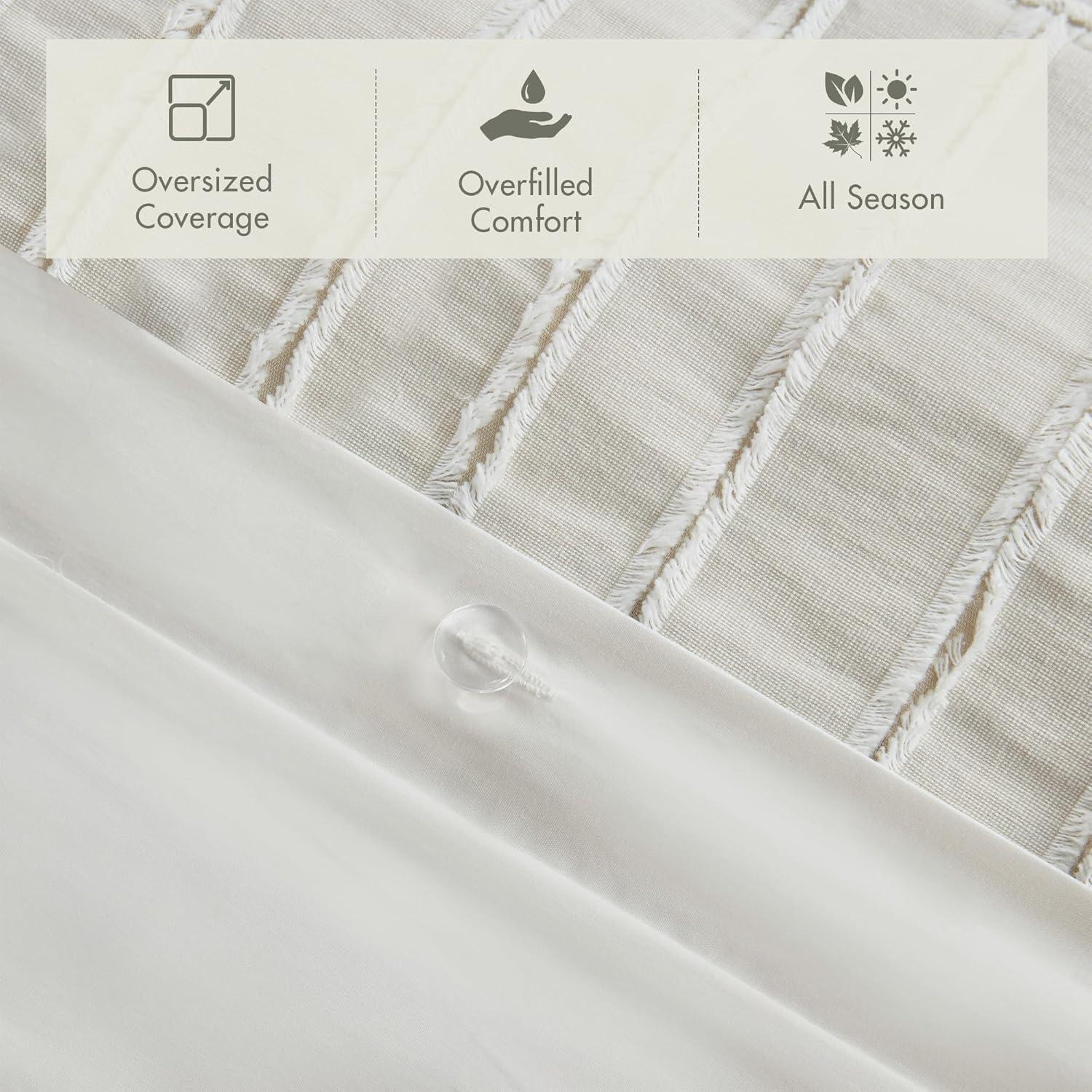 Madison Park Signature Essence Oversized Cotton Clipped Jacquard Comforter Set