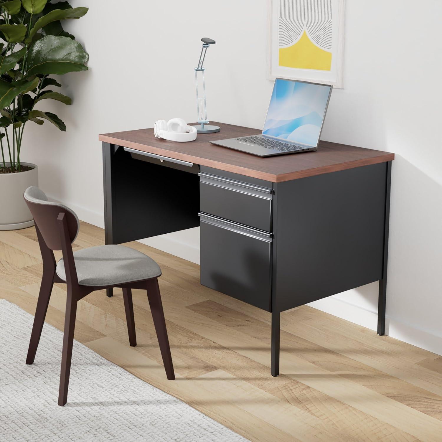 Fortress Series Mahogany Laminate Top Executive Desk