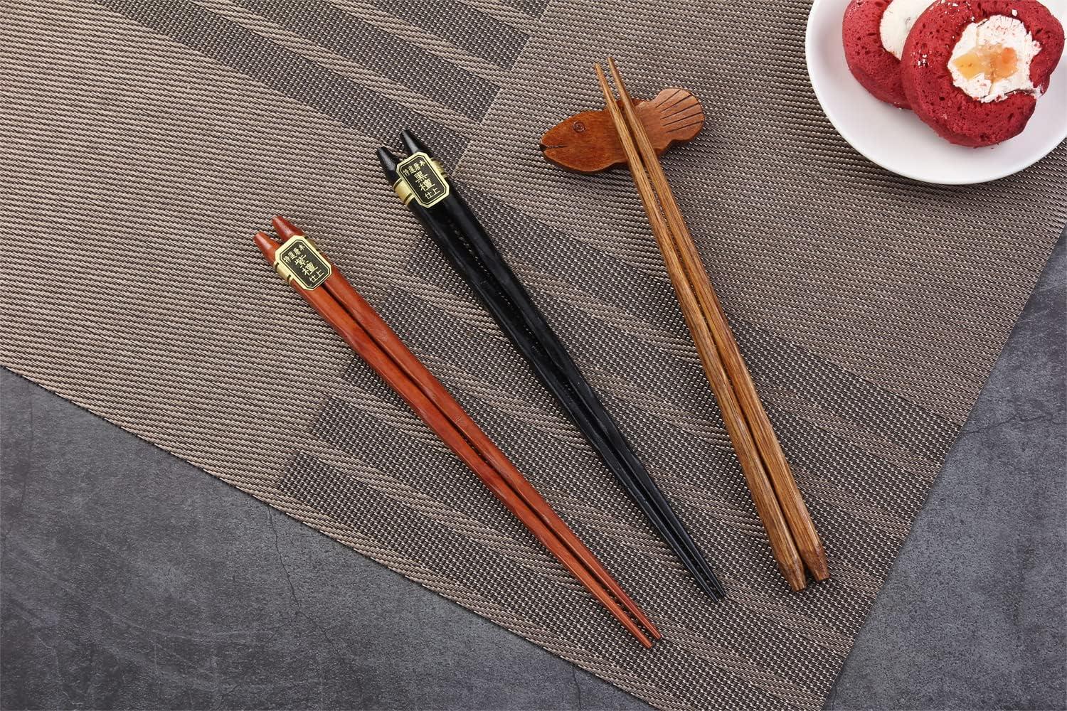 Clearance! Jklop Reusable Chopsticks Japanese Natural Wooden Classic Style Pairs Lightweight Hand Carved Sticks 8.8 Inch 22.5Cm Gift Set Tableware Kitchen Gadgets Khaki Wood Best Sale!