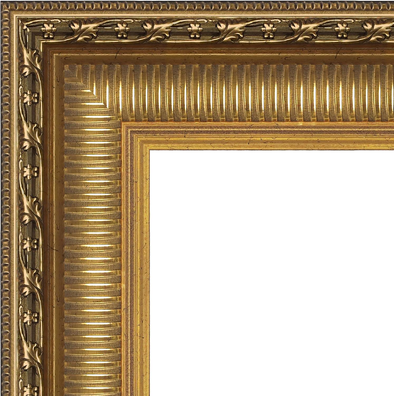 Grande Gold Framed Canvas Painting of Sierra Nevada Landscape