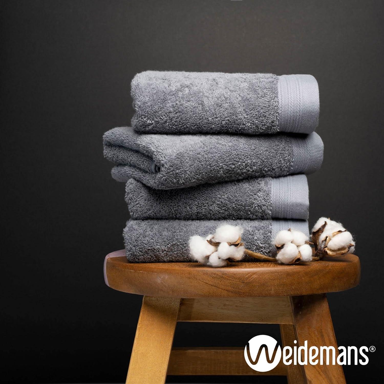 Premium 100% Cotton Towel Set of 4  Hand Towels 18" x 30" | 4 Ultra Soft and Highly Absorbent Hand Towels for Bathroom, Gym, Hotel, Spa, Machine Washable | Color: Dark Gray