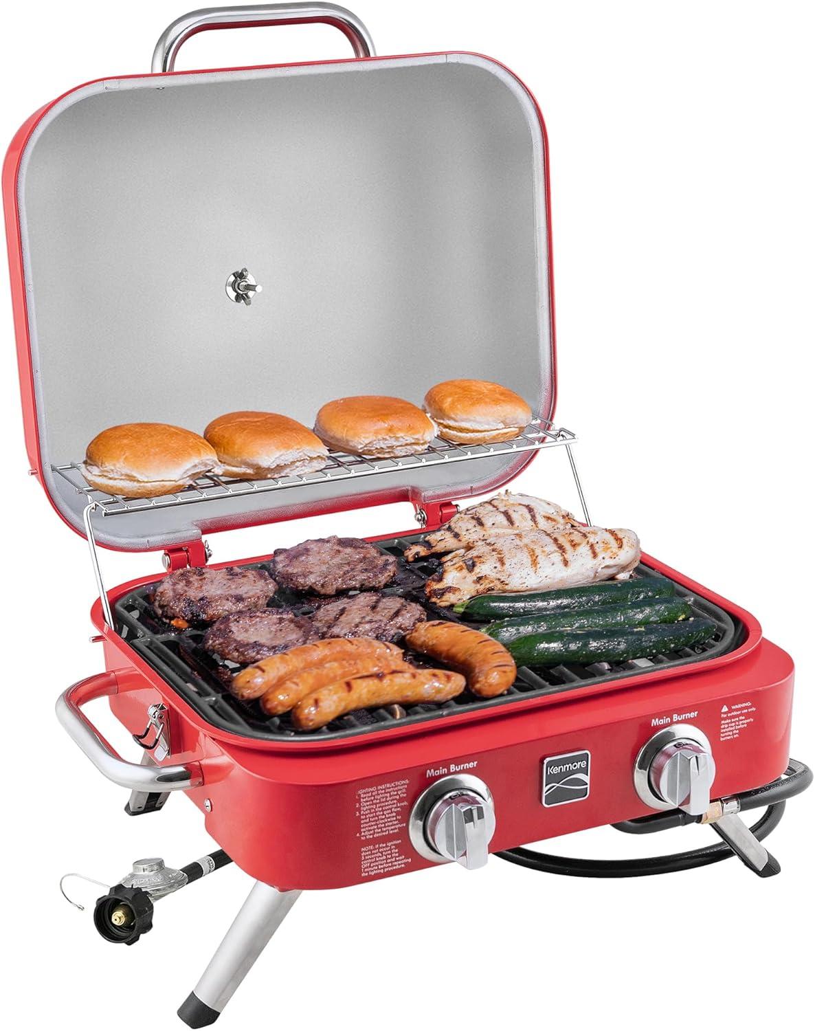 Kenmore 2-Burner Portable Tabletop Retro Gas Grill