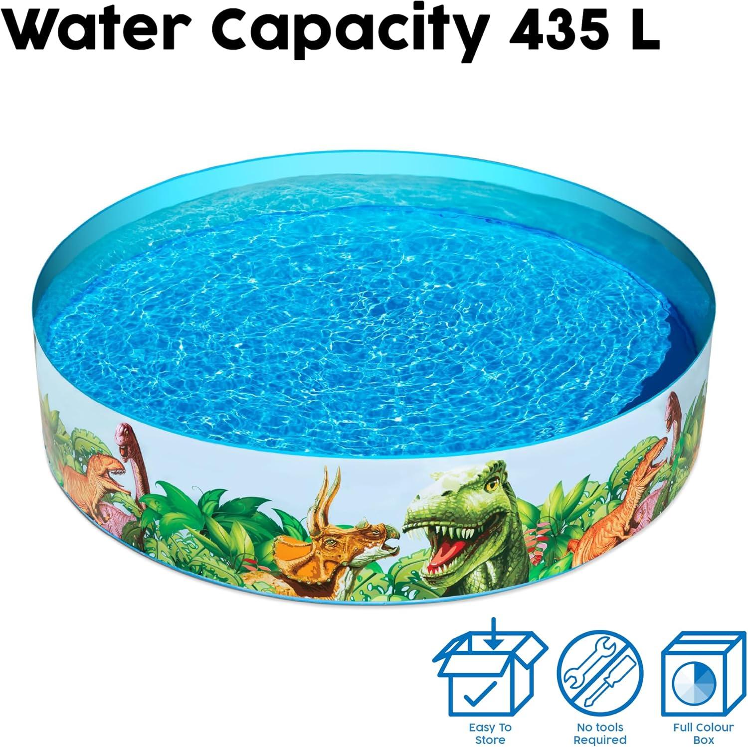 Bestway BW55022-20 Dinosaurous Fill 'N Fun Kiddie Paddling Pool, 1.83 m x 38 cm One Size,Multicolor