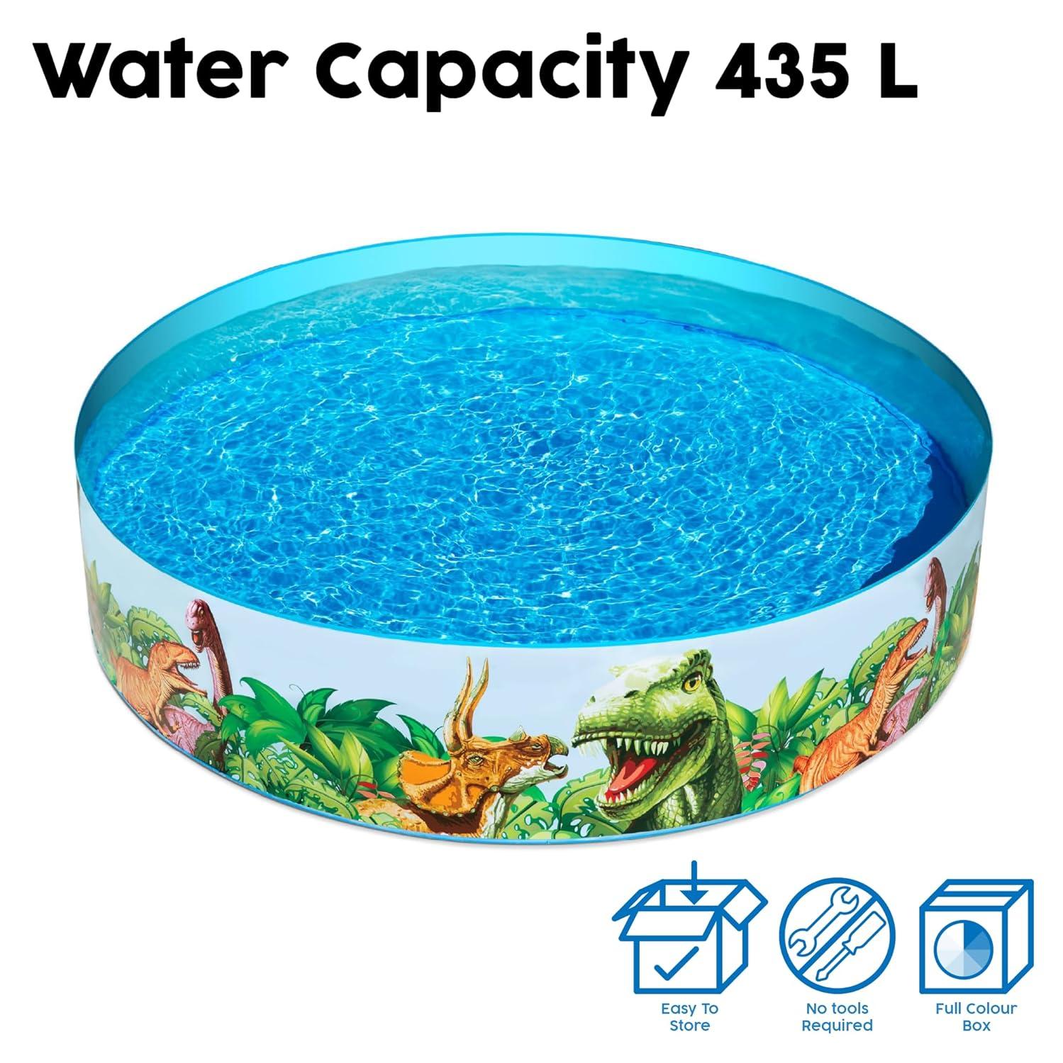 Bestway BW55022-20 Dinosaurous Fill 'N Fun Kiddie Paddling Pool, 1.83 m x 38 cm One Size,Multicolor