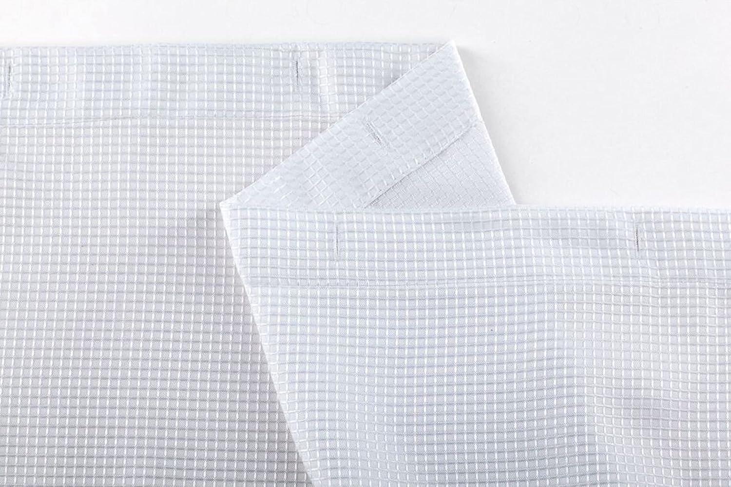 Dainty Home 3D Printed Ombre Textured Waffle Weave Shower Curtain - Black