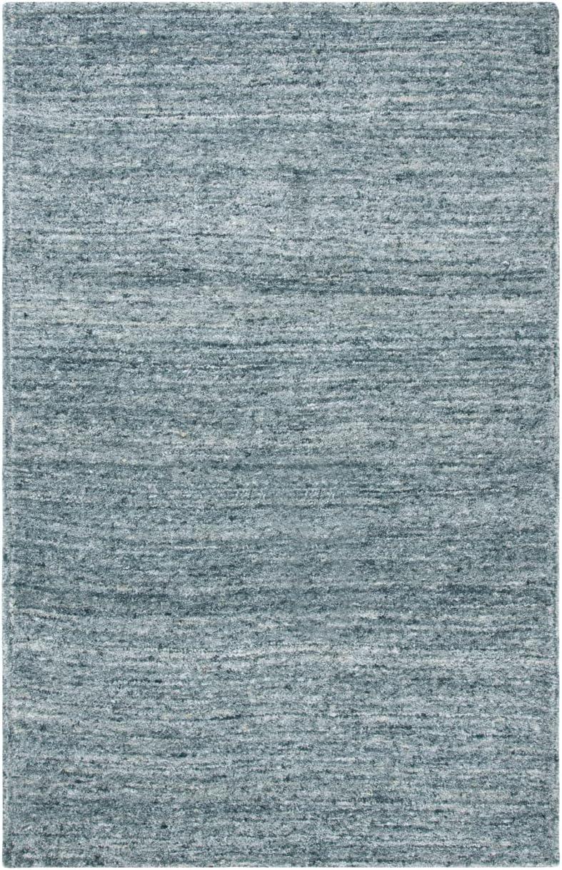 SAFAVIEH Himalaya Flanagan Solid Area Rug, Blue/Gold, 6' x 9'