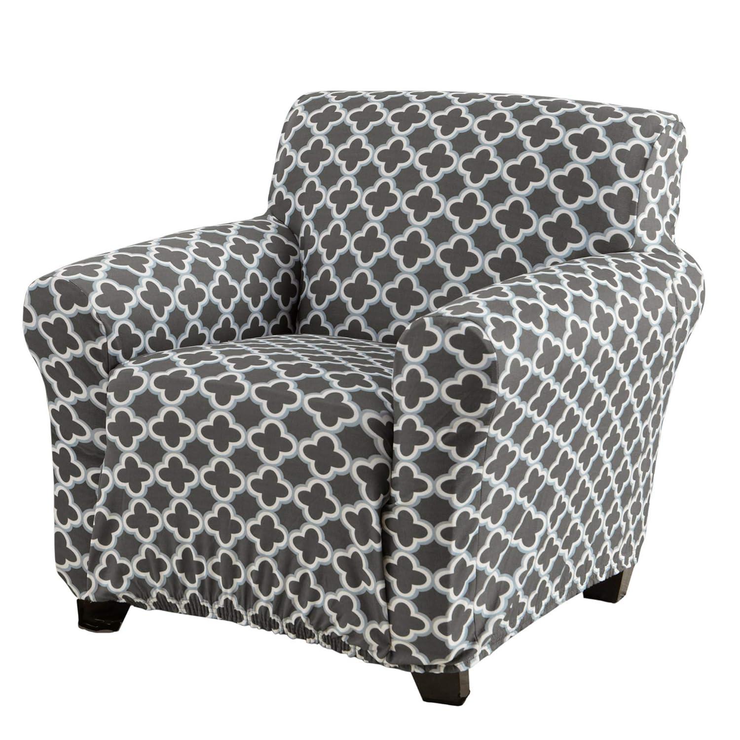 Symple Stuff Velvet Plush Stretch Chair Slipcover