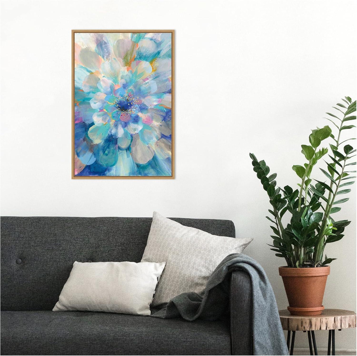 16" x 23" Intensity Floral II by Danhui Nai Framed Wall Canvas - Amanti Art: Modern Lithograph, Botanical Abstract