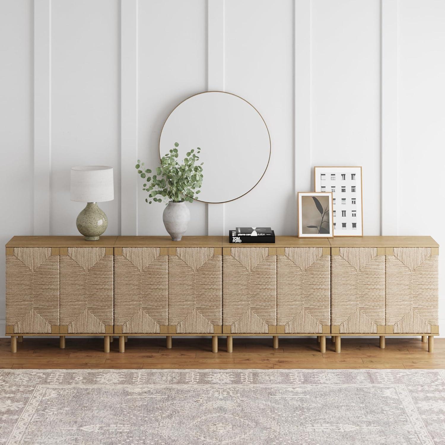 Shellie Solid Wood 2 - Door Accent Cabinet Set or TV Stand