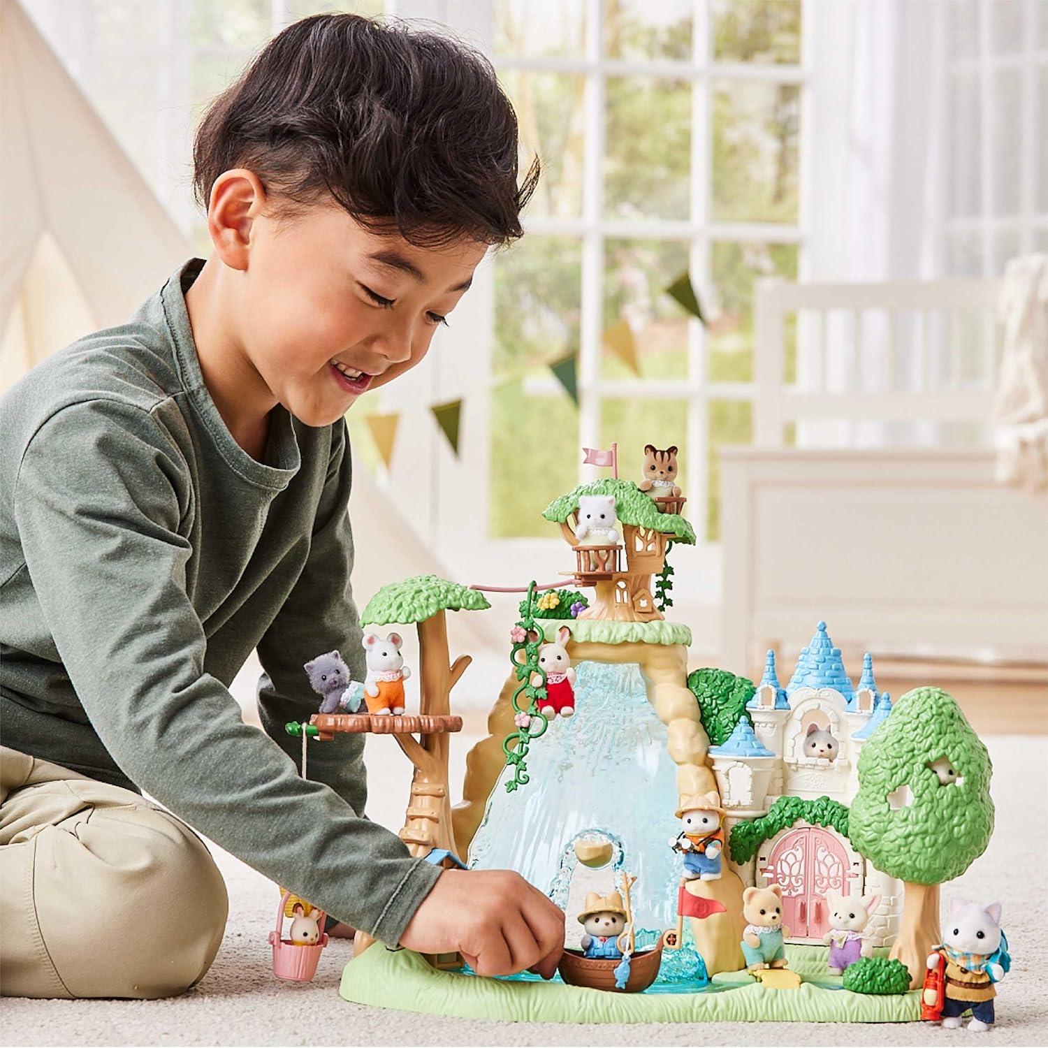 Calico Critters Secret Forest Falls, Dollhouse Playset with Figure and Accessories