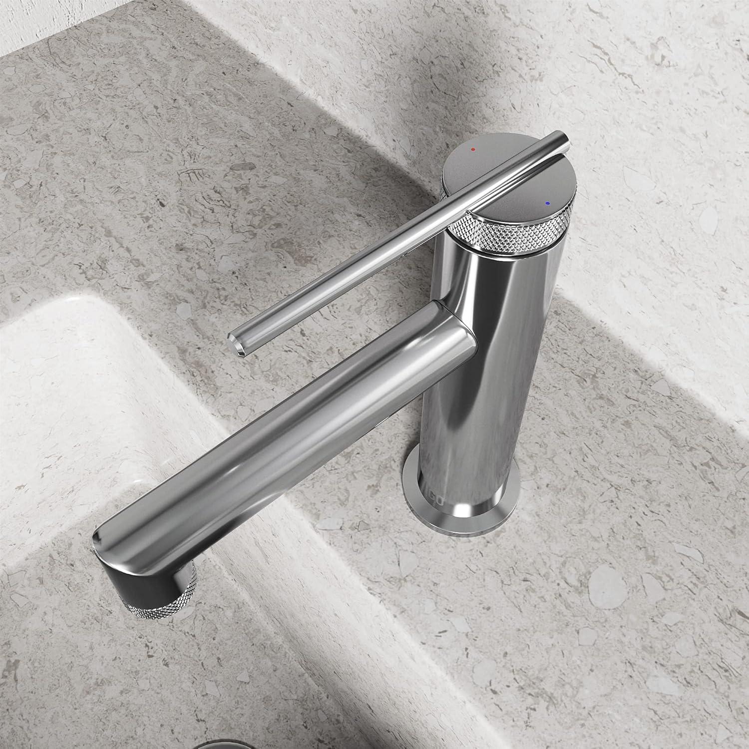 Sterling 7" H Single Handle Single Hole Bathroom Faucet