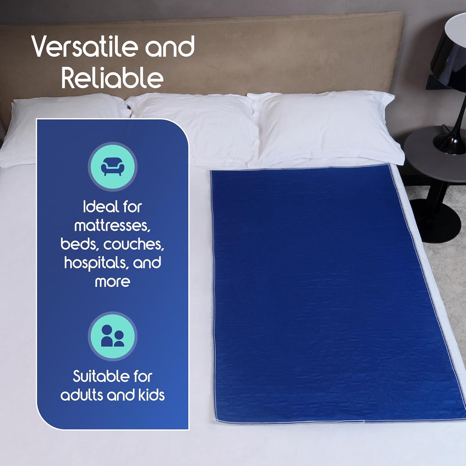 Inspire Waterproof Mattress Protector, Dark Colored to Hide Stains, Extra Large 34 x 54 – Quilted, Bed Pad for Incontinence Washable 2 Pack