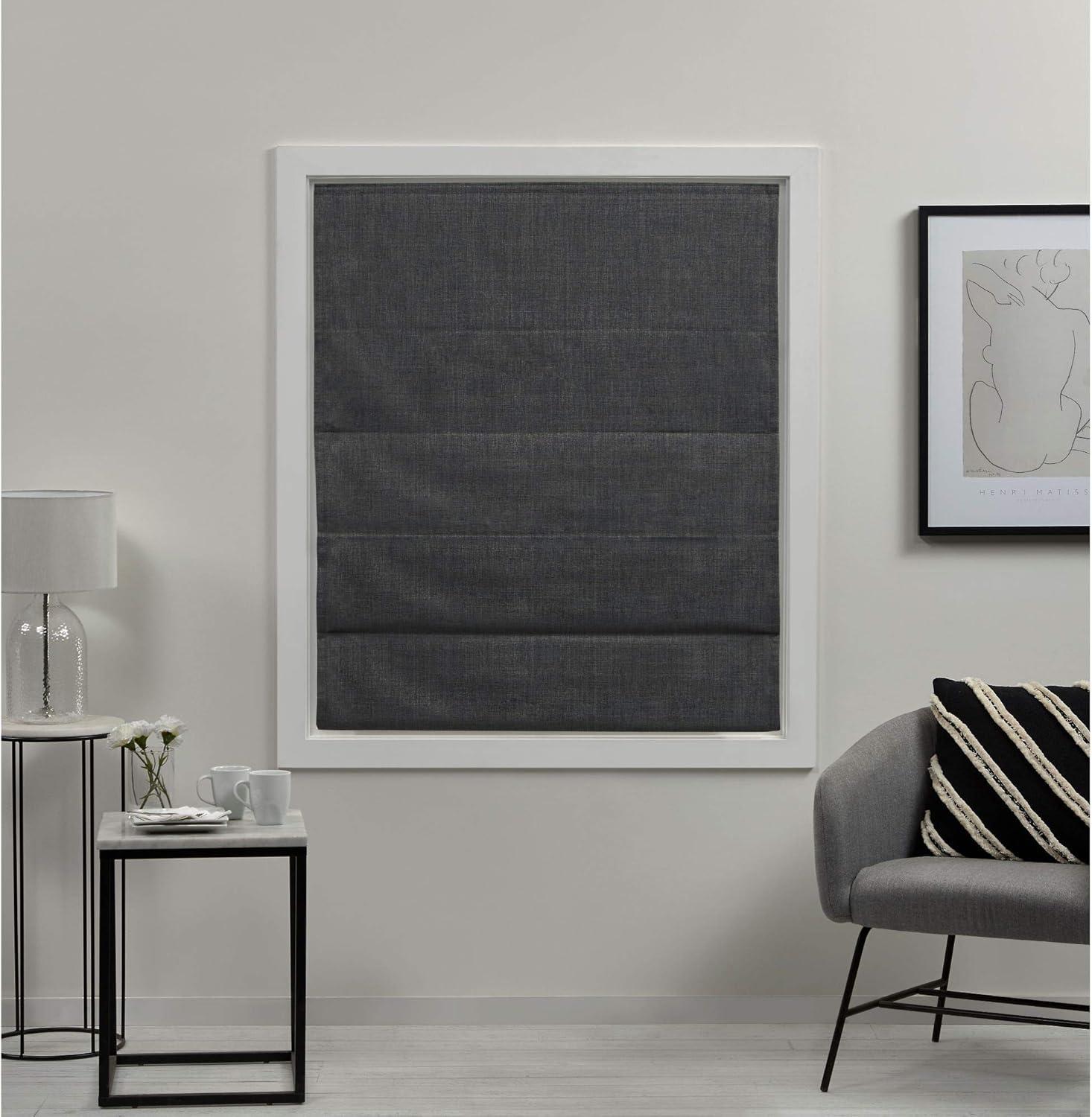 Exclusive Home Acadia 100% Blackout Roman Shade