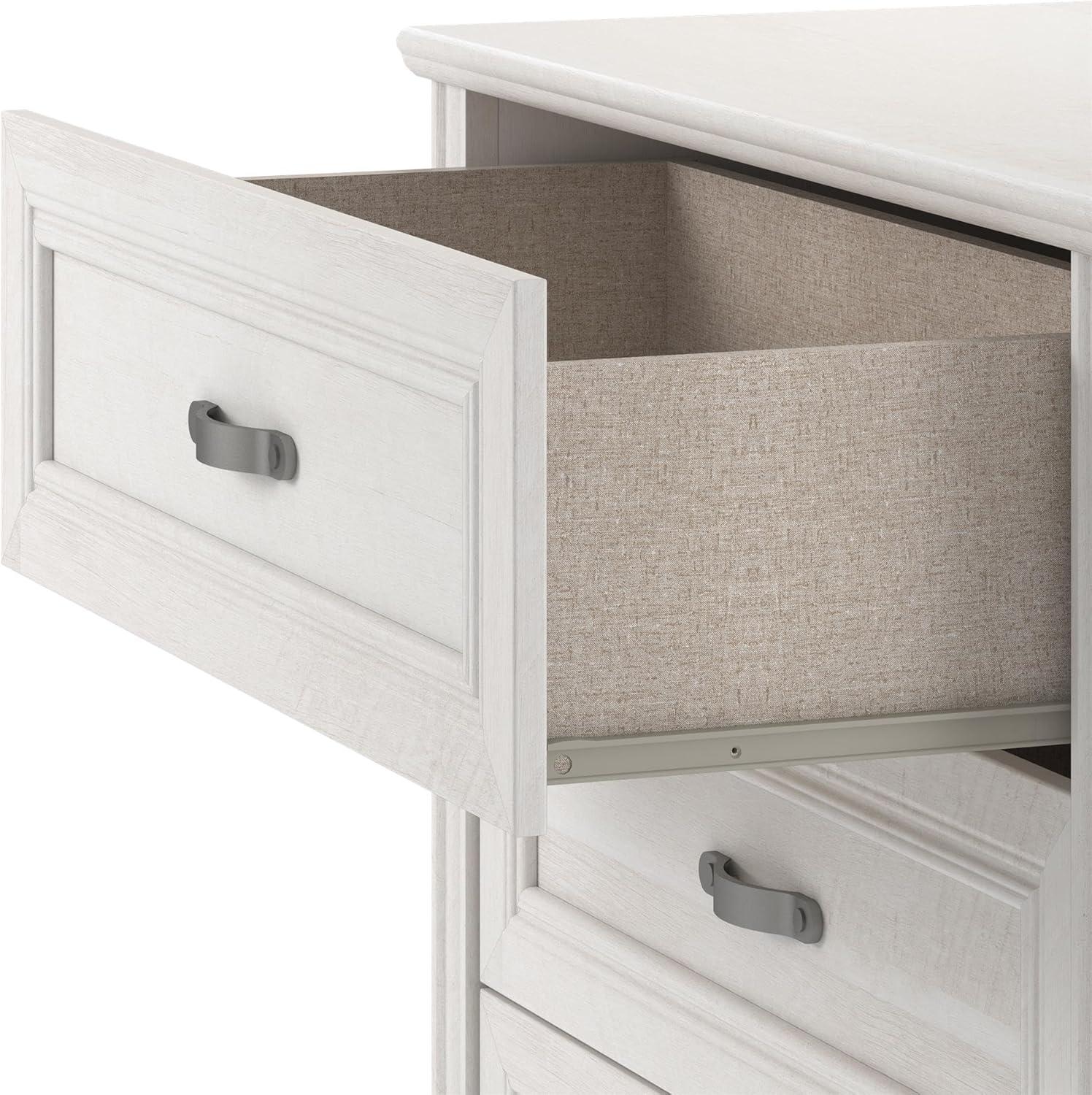 Ameriwood Home Hillview 4 Drawer Dresser, Ivory Oak