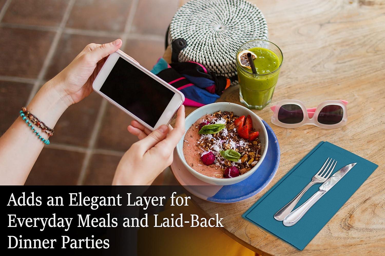 Ruvanti Poly Cotton Enrich Twill Cloth Napkins (Set of 12)