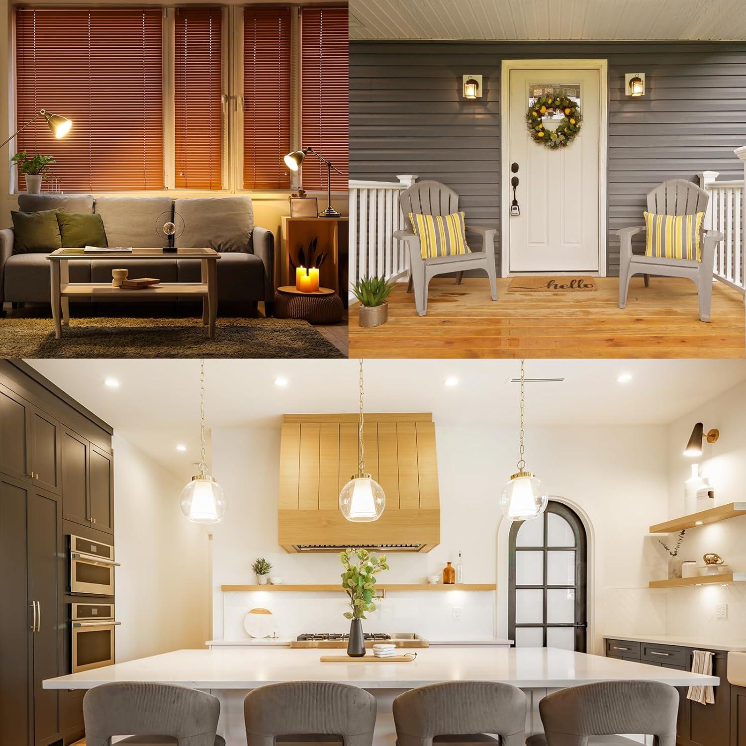 8 Watt (60 Watt Equivalent), Edison A19 LED, Dimmable Light Bulb, E26/Medium (Standard) Base