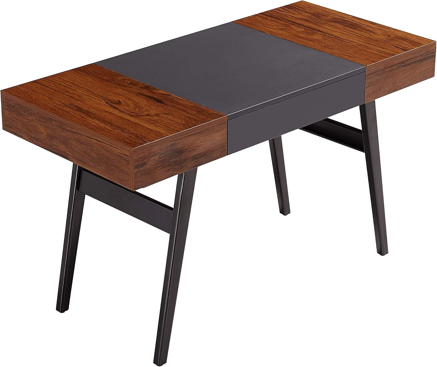 Expandable Modern Desk with Storage Mahogany - Techni Mobili