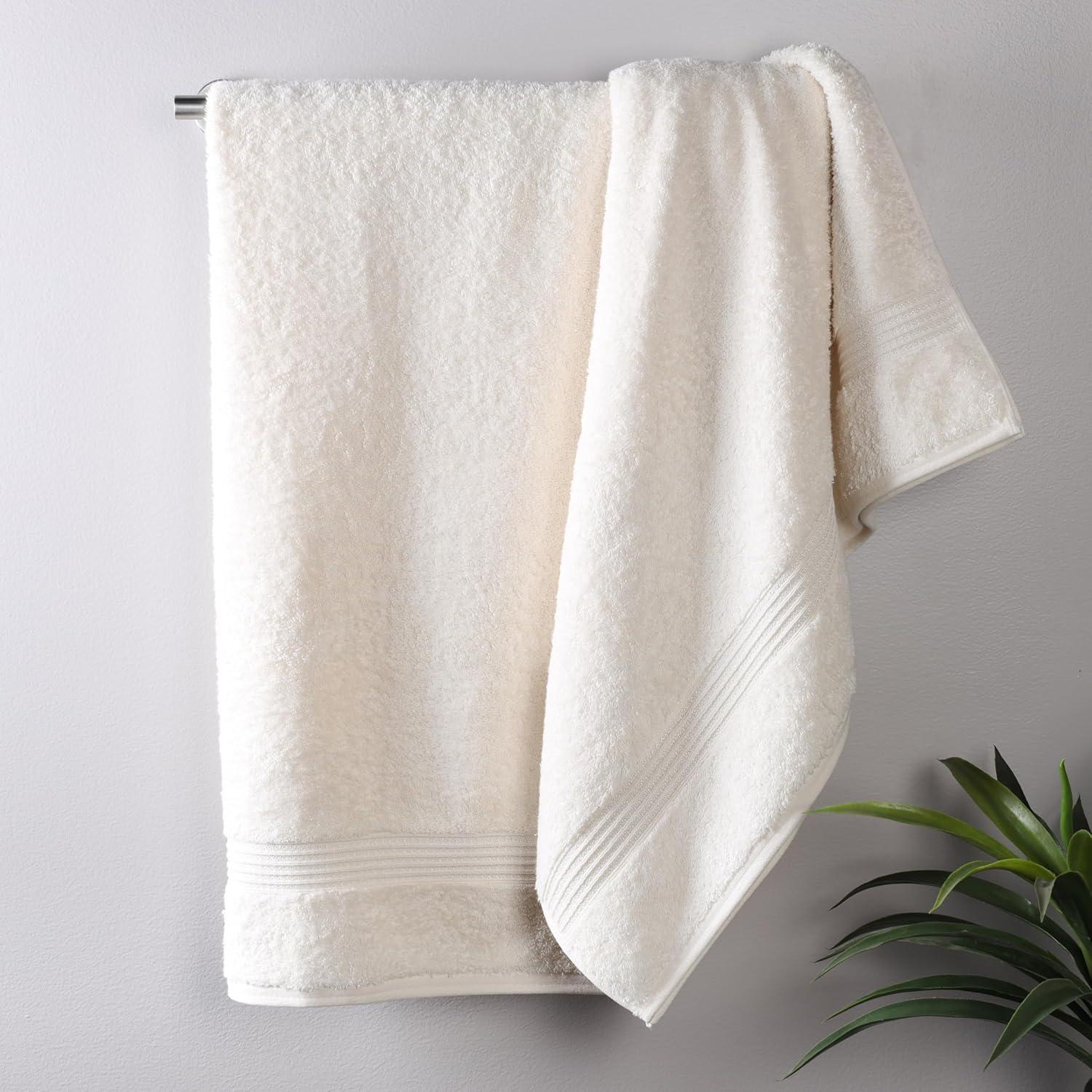 Superior Heritage Certified Egyptian Cotton Plush Absorbent Luxury Bath Towel (Set of 2)
