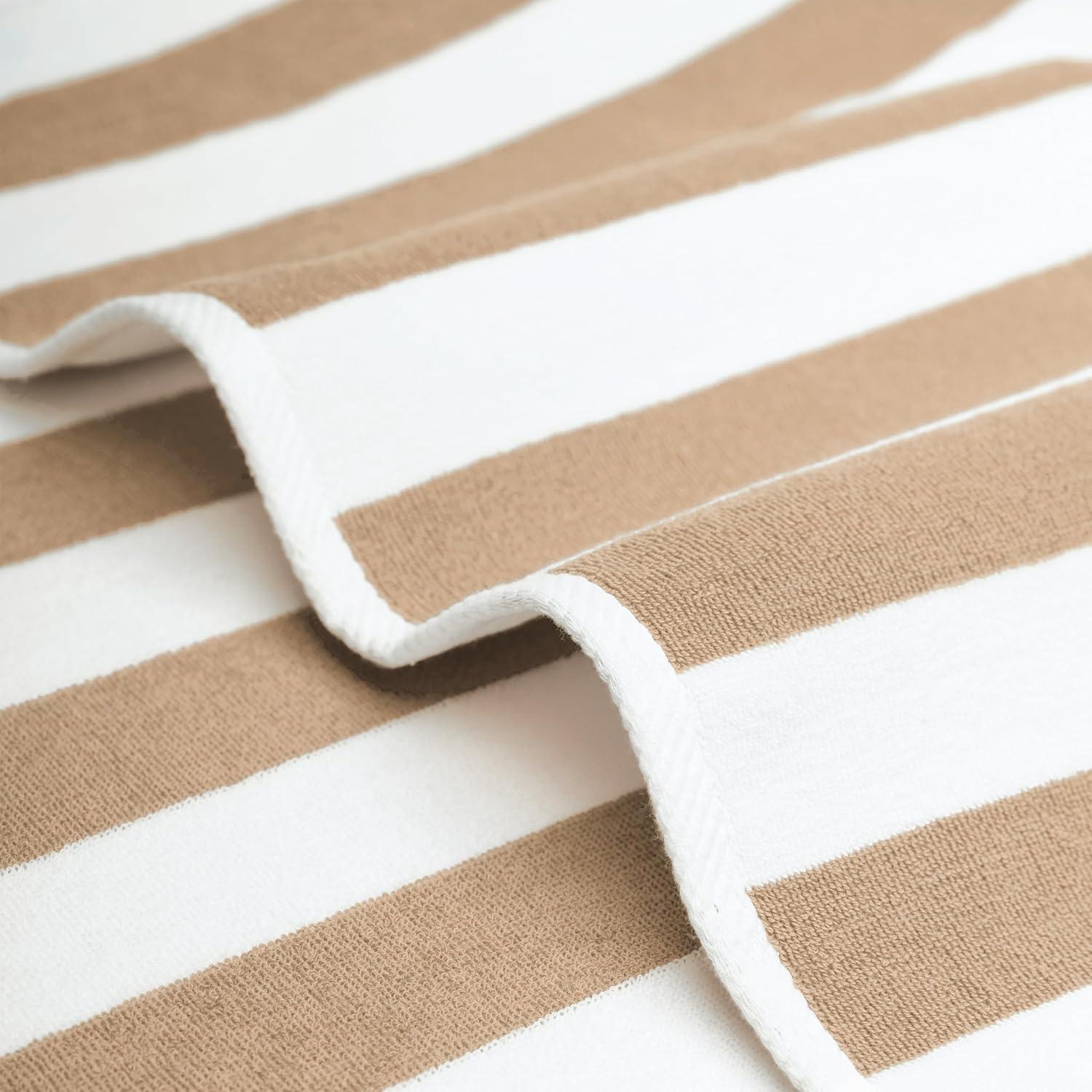 American Soft Linen Beach Towel, 100% Cotton Cabana Striped Beach Towel, 30 in by 60 in Soft Absorbent Beach Pool Towel
, Turquoise Blue