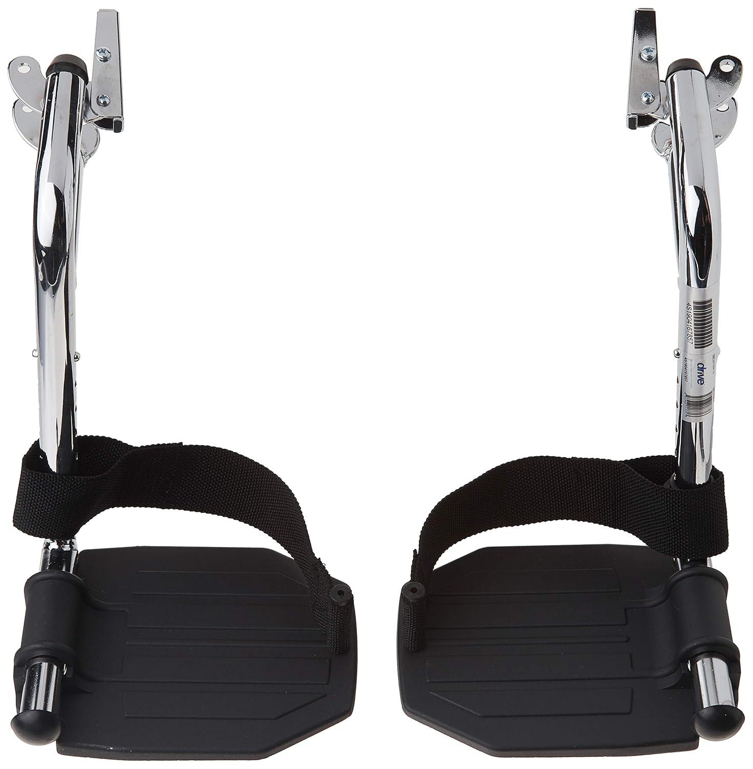 Drive Medical STDSF-TF Swing Away Footrests, Black