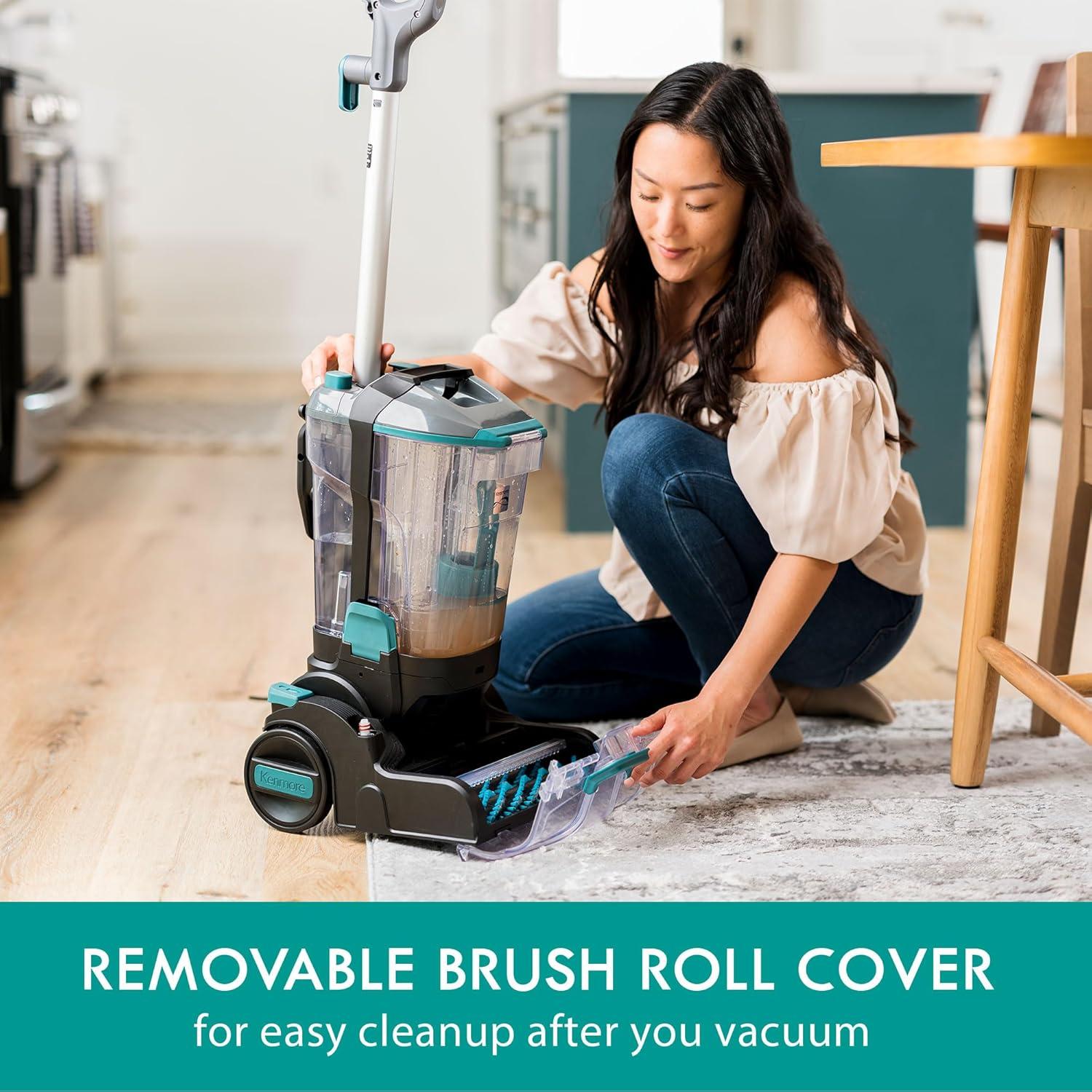 Kenmore KW4070 Pet Portable Carpet Cleaner with High Cleaning Power, 3.2L Clean Tank & 1.4L Dirty Tank, 25ft Cord Length and Two Easy Removable Brushroll for Rug & Upholstery