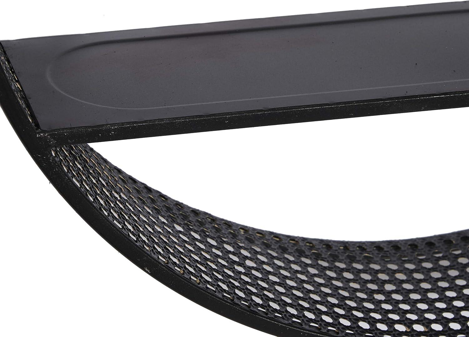 DecMode 26" x 5" 2-Tier Black Wall Shelf