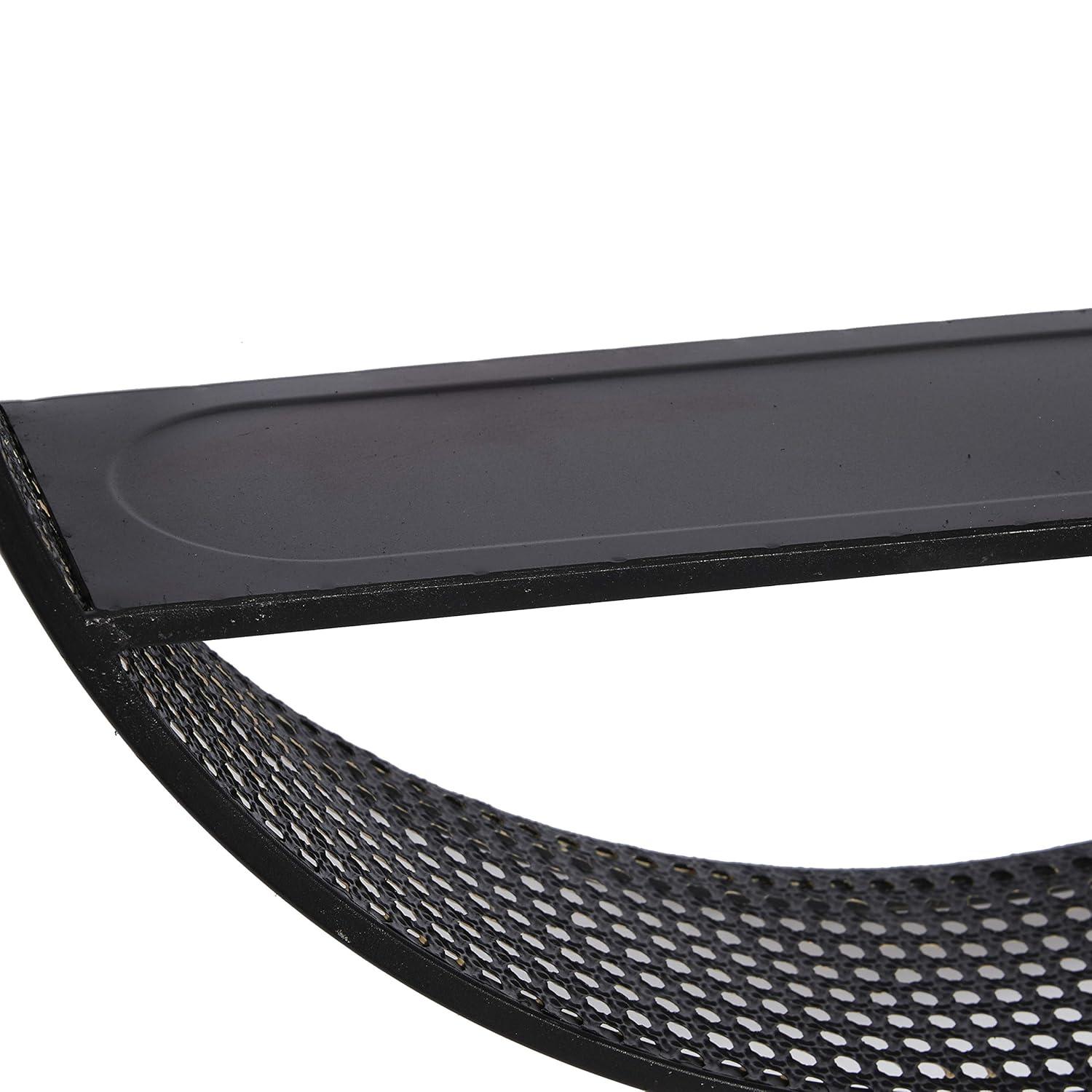 DecMode 26" x 5" 2-Tier Black Wall Shelf