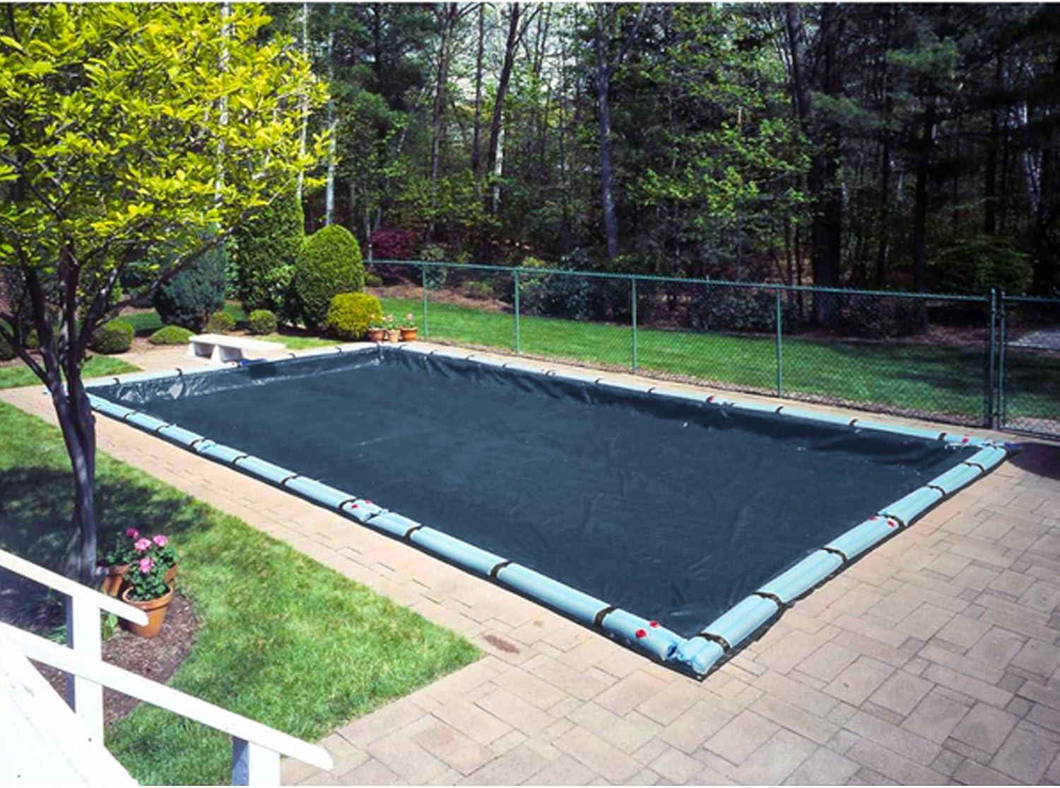 Buffalo Blizzard 14' x 28' Rectangle Deluxe Blue/Black Winter Swimming Pool Cover