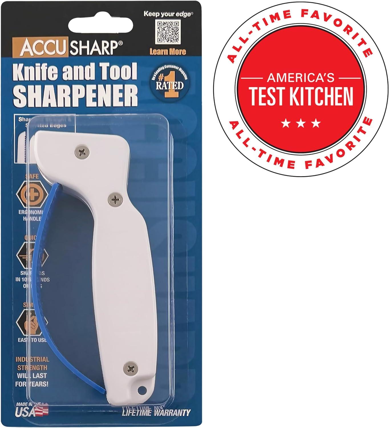 Accu-Sharp Knife Sharpener, White