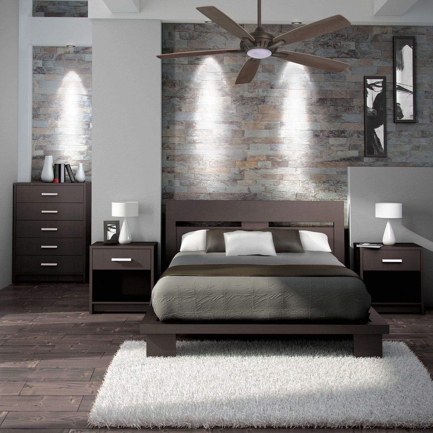 60" Minka Aire Modern Indoor Ceiling Fan with LED Light Remote Control Heirloom Bronze for Living Room Bedroom Family Dining Home