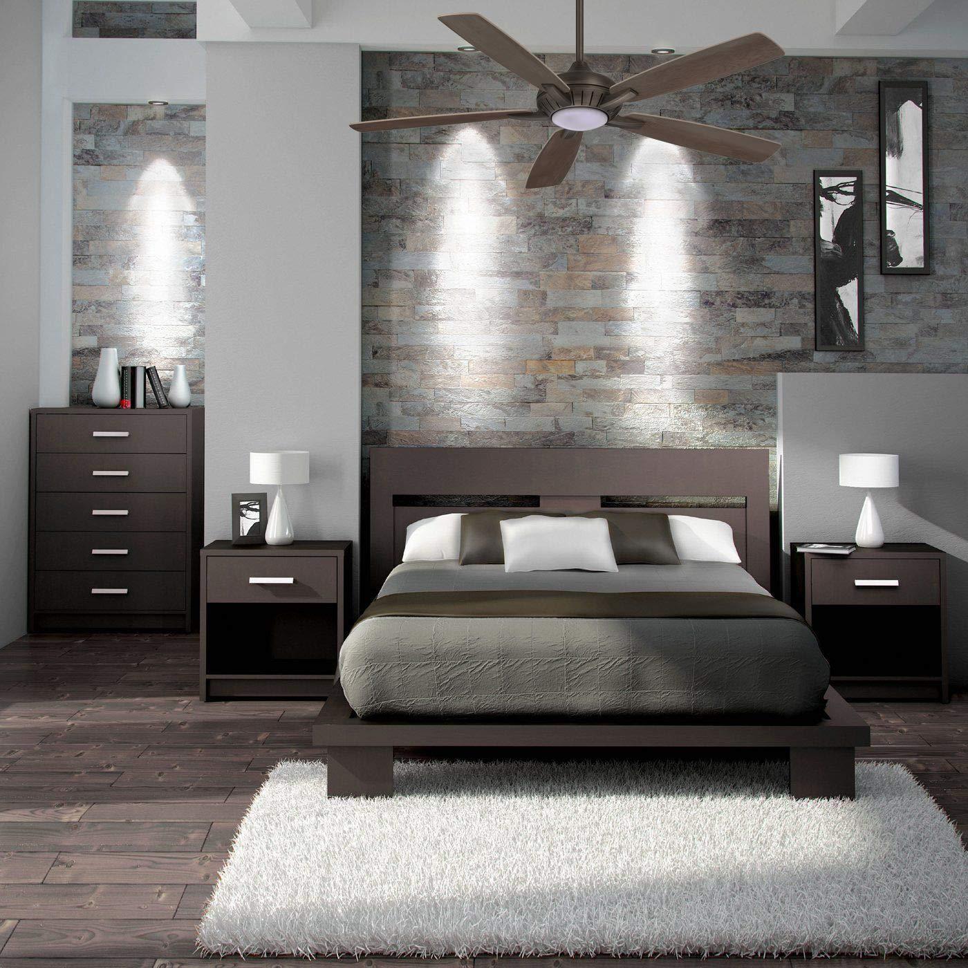 60" Minka Aire Modern Indoor Ceiling Fan with LED Light Remote Control Heirloom Bronze for Living Room Bedroom Family Dining Home