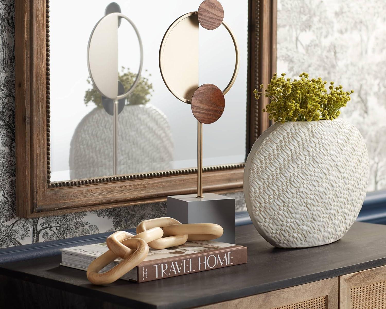 Rustic Farmhouse Beveled Rectangular Wood Wall Mirror