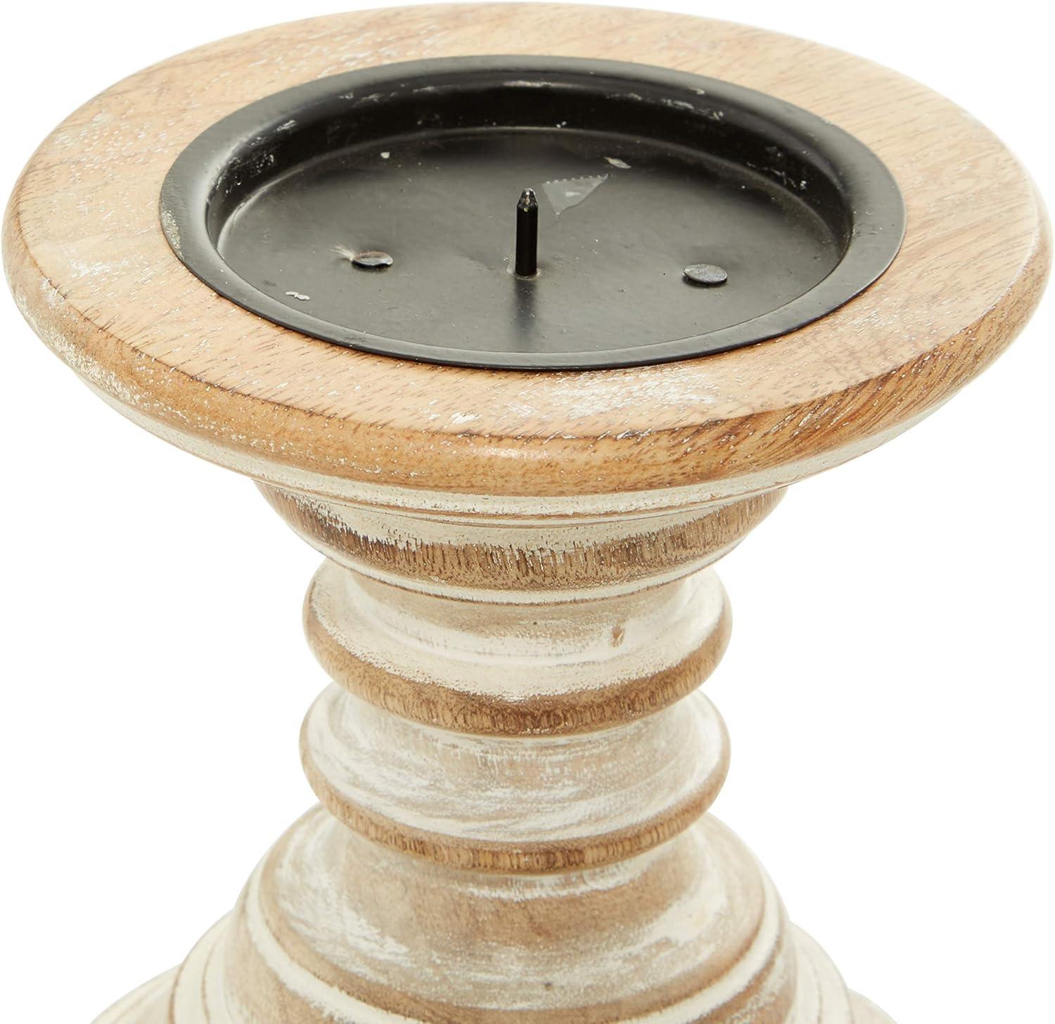 Candle Stands - Wood Candle Holder Pair