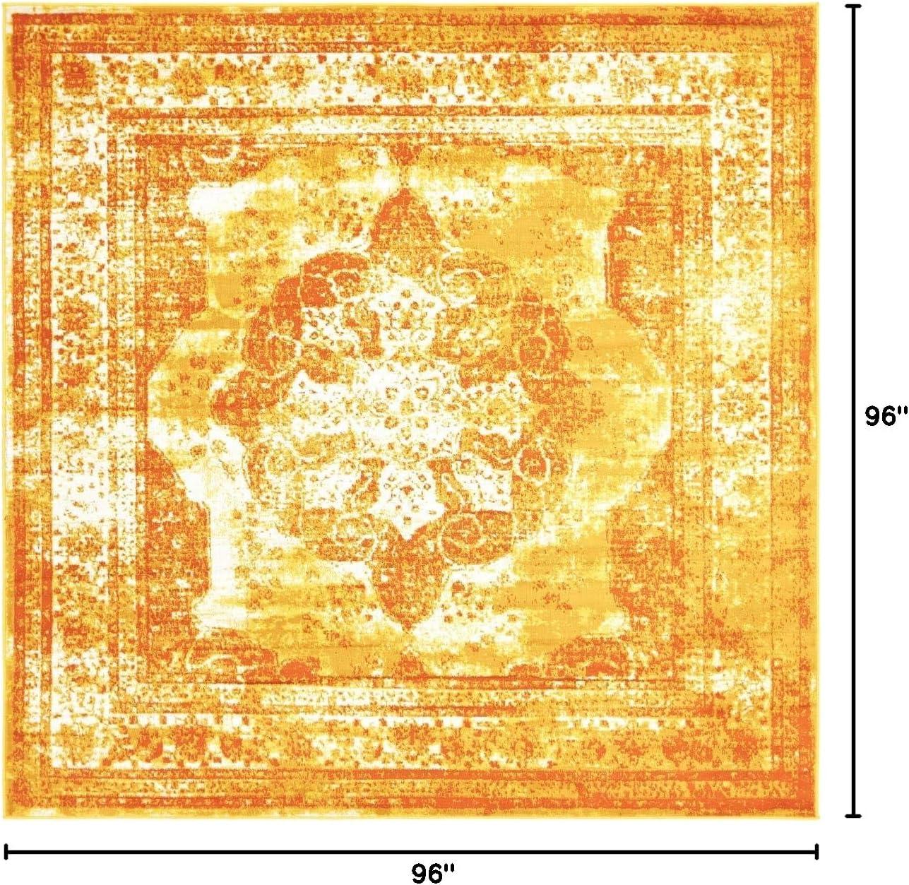 Unique Loom 8' 0 x 8' 0 Square Sofia Orange Area Rug