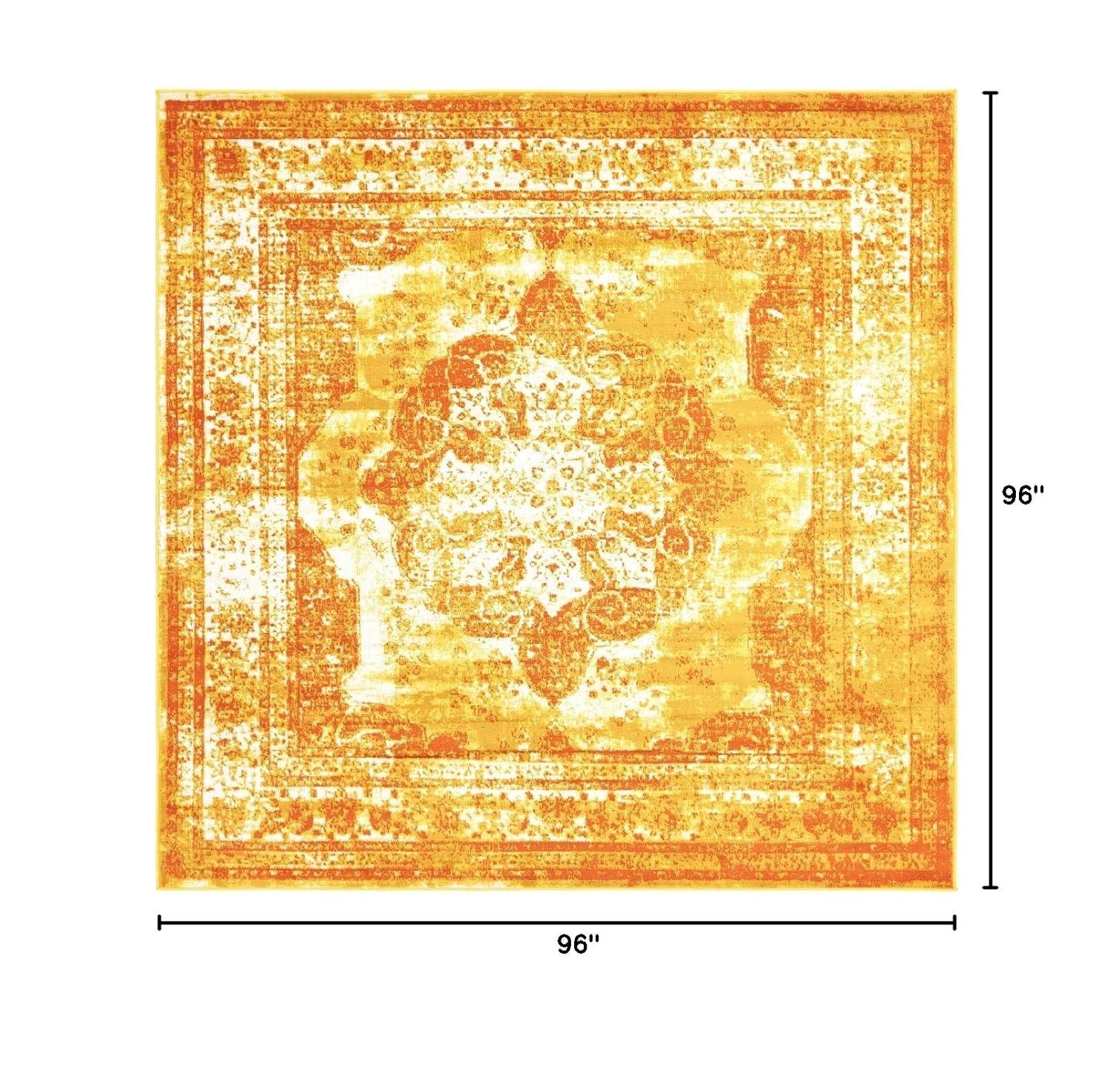 Unique Loom 8' 0 x 8' 0 Square Sofia Orange Area Rug