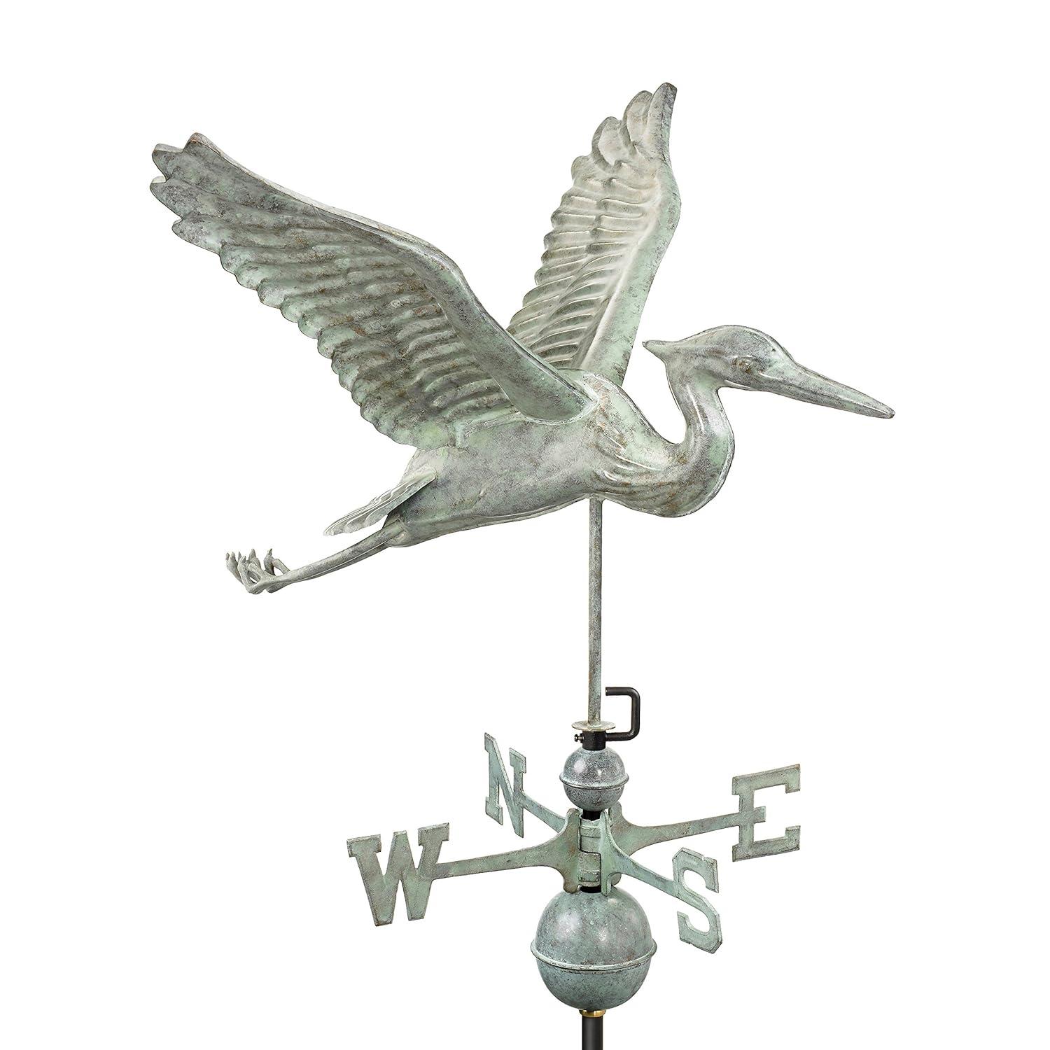 Good Directions Heron 38'' H Metal Animals Weathervane
