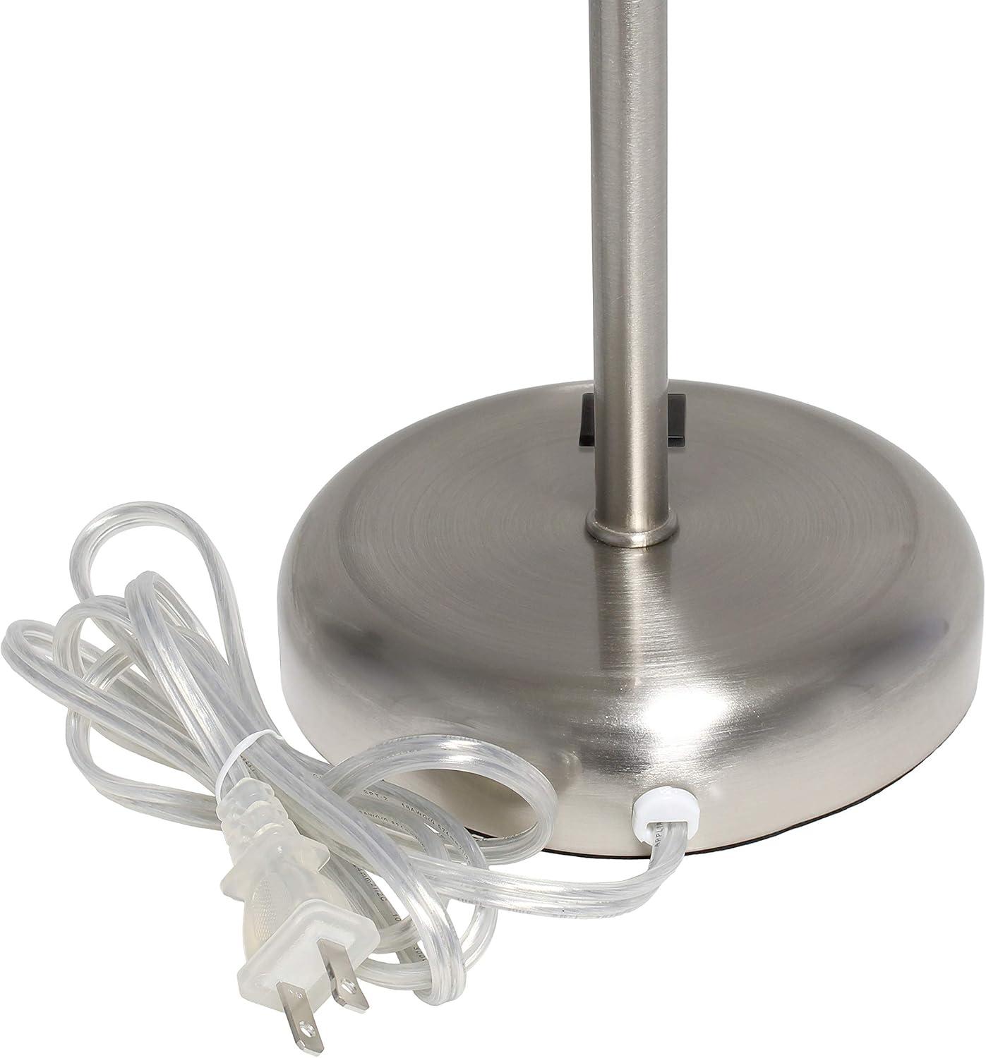 LimeLights Stick Lamp with USB charging port and Fabric Shade, Tan