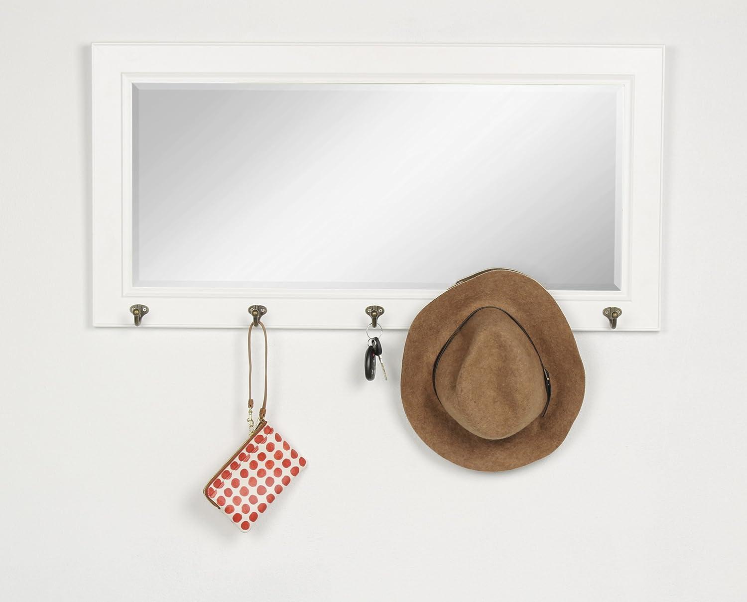 36" x 18" Pub Mirror with Metal Hooks - DesignOvation