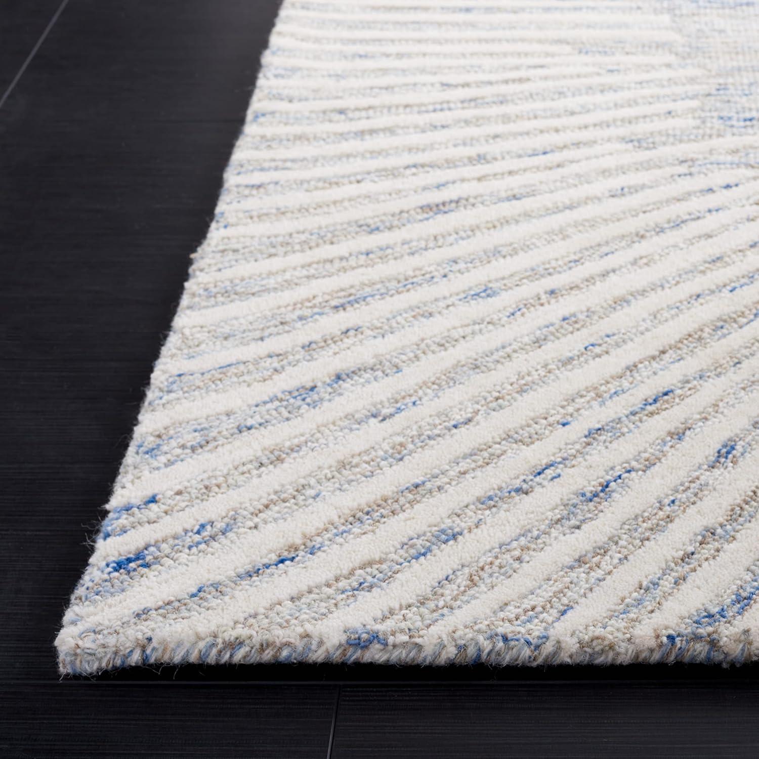 Abstract ABT478 Hand Tufted Area Rug - Blue/Ivory - 3'x5' - Safavieh .