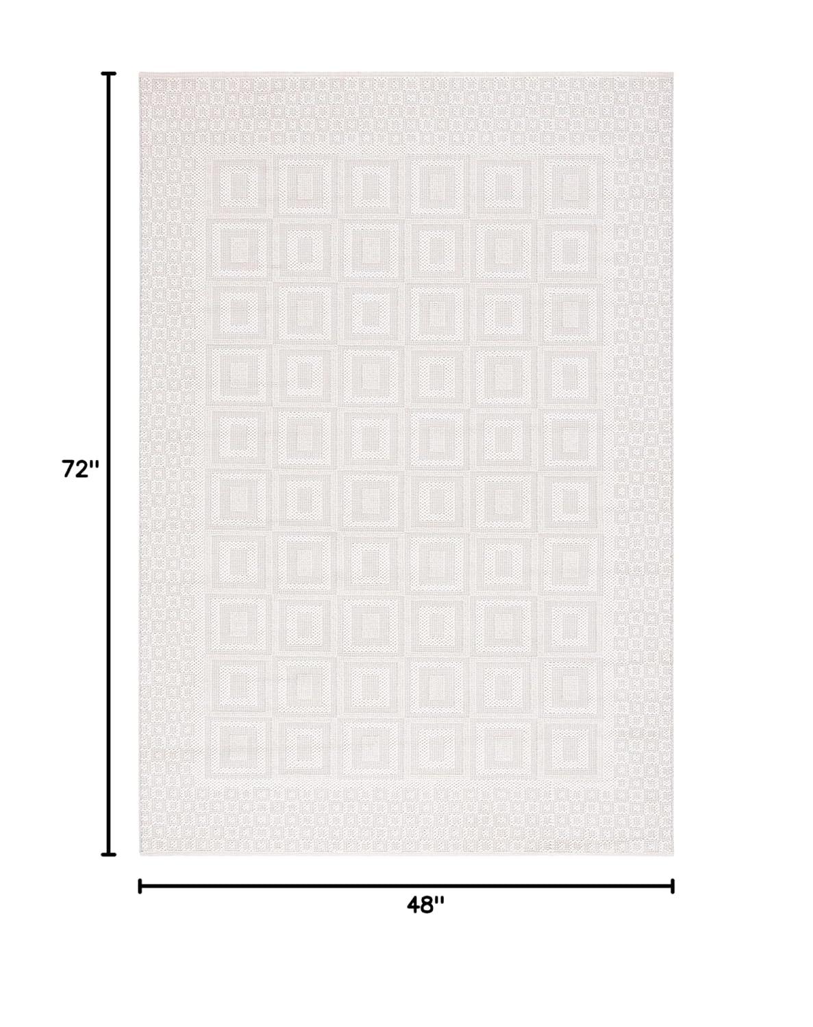 Trends TRD106 Power Loomed Indoor Accent Rug - Beige/Ivory - 4'x6' - Safavieh